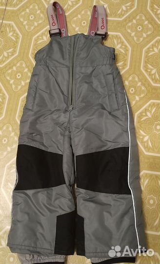 Зимние штаны детские 98 с лямками болоневые