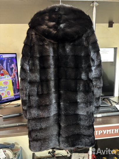 Шуба норковая 44 размер с капюшоном