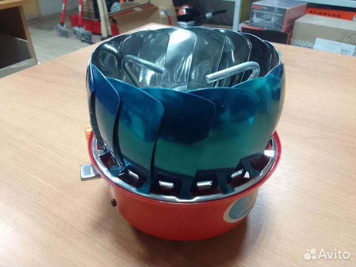 Плитка газовая походная с ветрозащитой