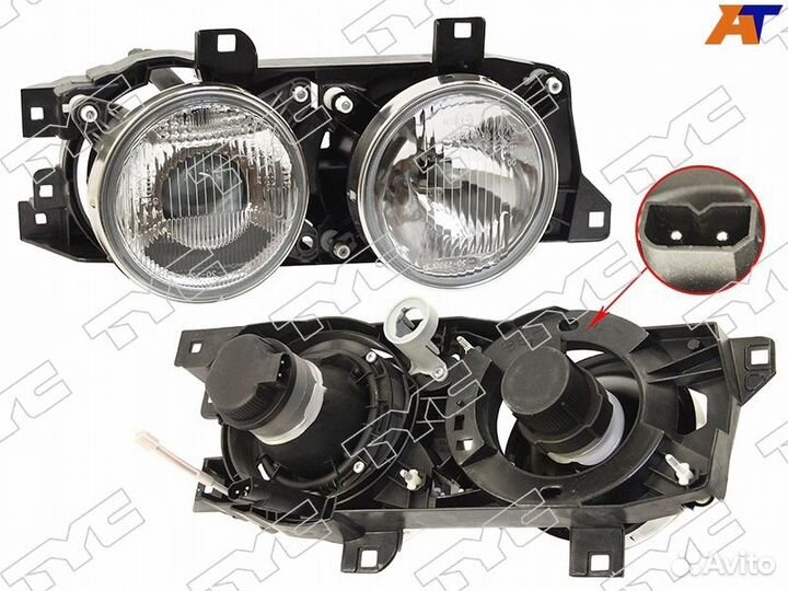 Фара BMW E34 88-95 /E32 87-95 RH электрокорректор