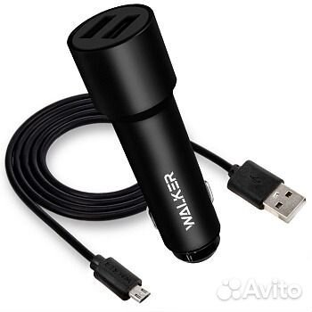 Азу walker 2в1, 2.4А, 12Вт, USBx2, блок (удлиненны