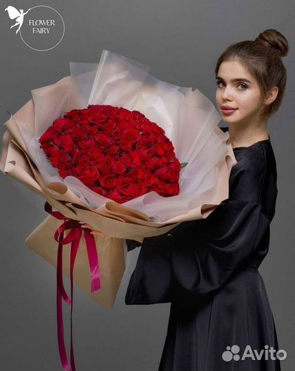 Цветы. Большой букет из роз