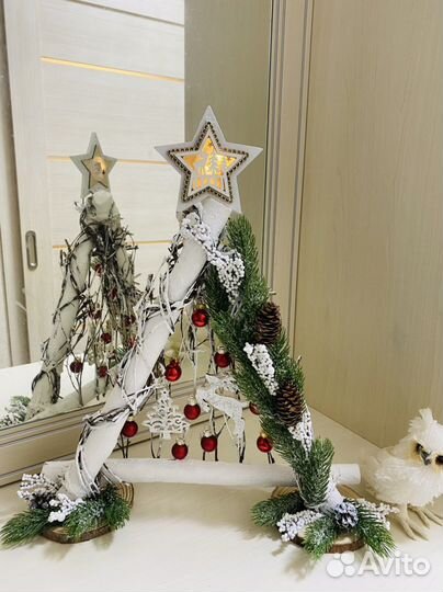 Новогодняя поделка елочка или эко ель для декора