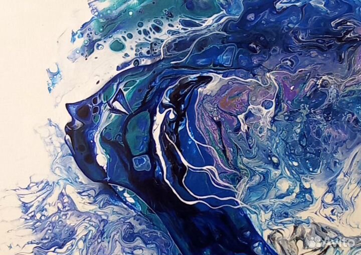 Картина жидким акрилом