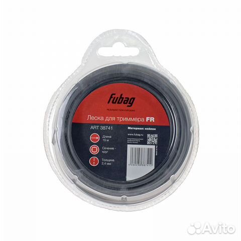 Триммерная леска Fubag 2.4 мм, 15 м