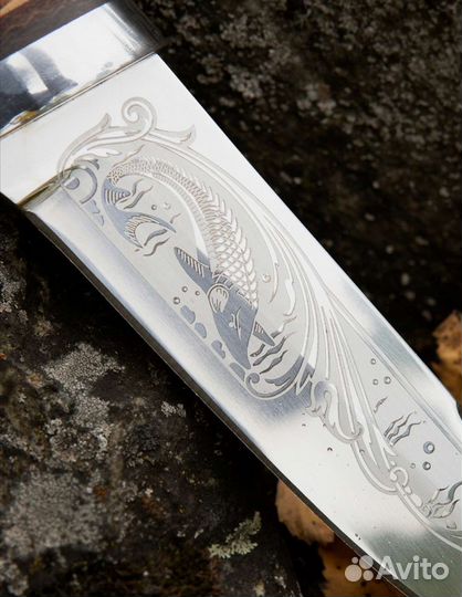 Нож охотничий с гравировкой 
