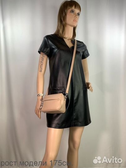 Сумка натуральная кожа пудровая 019816-313