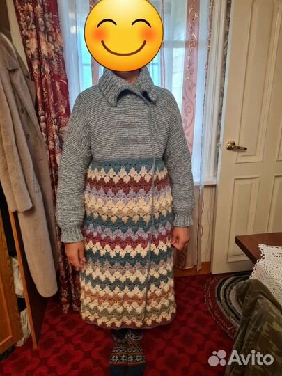 Вязаное пальто