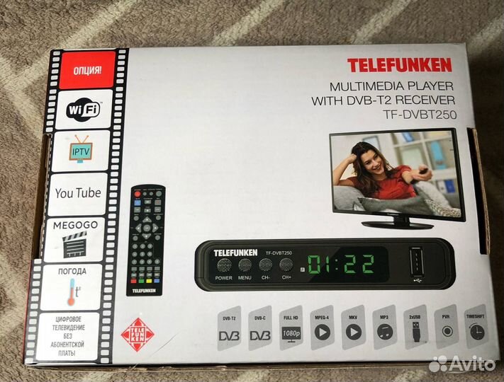 Приставка для цифрового тв Telefunken TF-dvbt250 ч