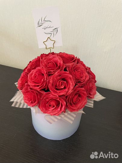 Букет гигант из синих роз. 51 роза 101 роза