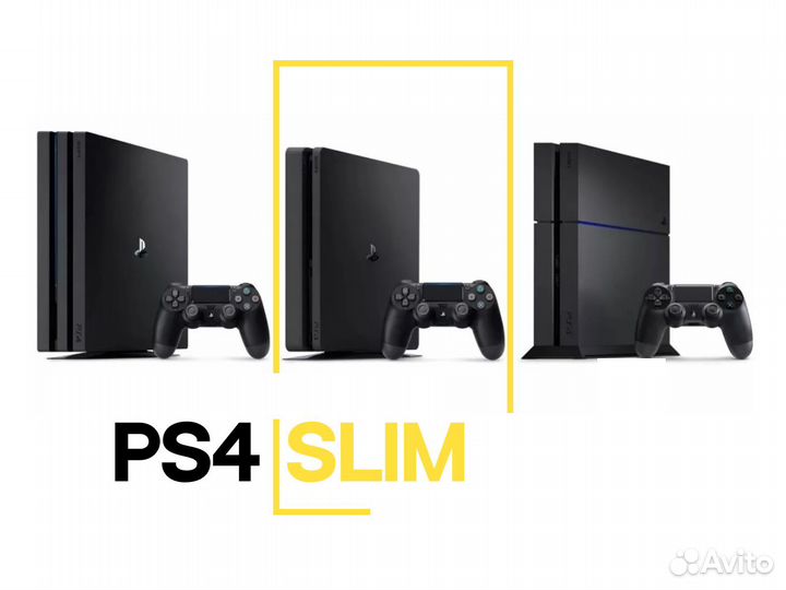 Sony PlayStation 4 slim PS4 1 Геймпад, 800 Игр в п