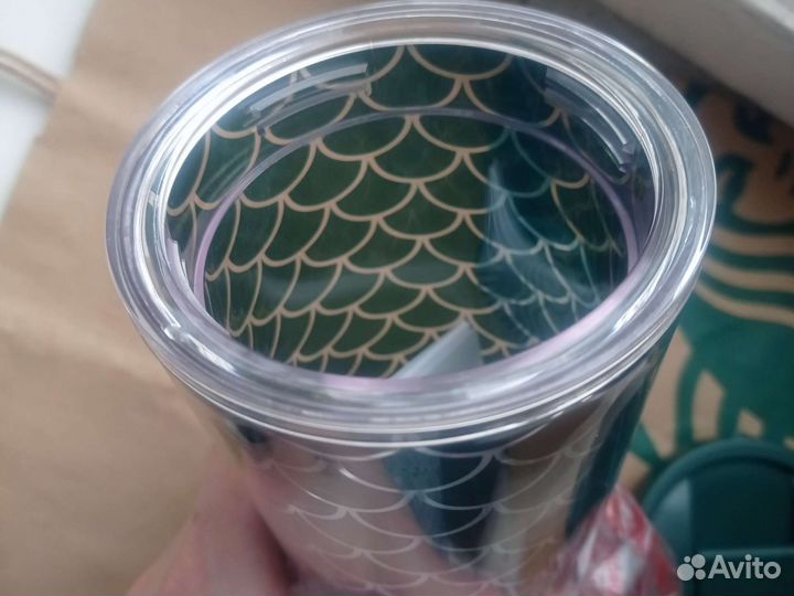 Новый Starbucks Тамблер Изумрудный Оригинал Русалк