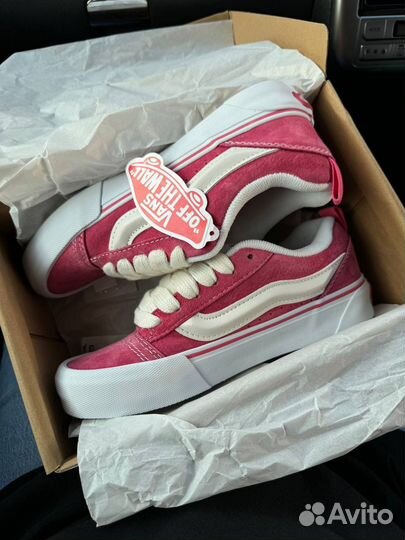 Кеды vans knu skool pink женские