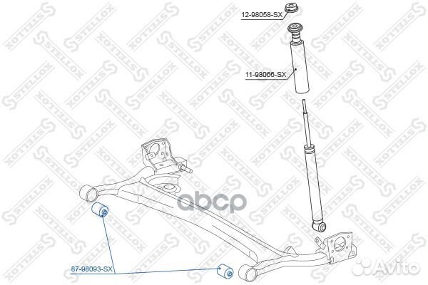 87-98093-SX сайлентблок зад. балки Toyota Yari