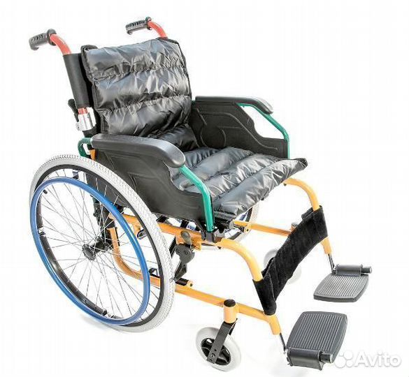 Кресло коляска детская с пневмо колесами FS980LA