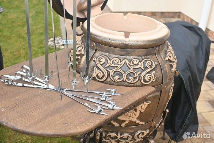 Набор шампуров с зажимами для Тандыра