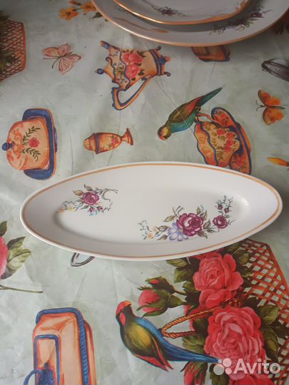 Большие блюда + селедочница, Дулево