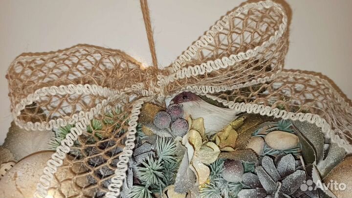 Новогодний венок с огнями