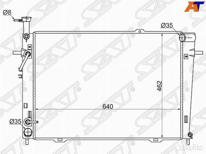 Радиатор hyundai tucson/KIA sportage 2.0/2.7