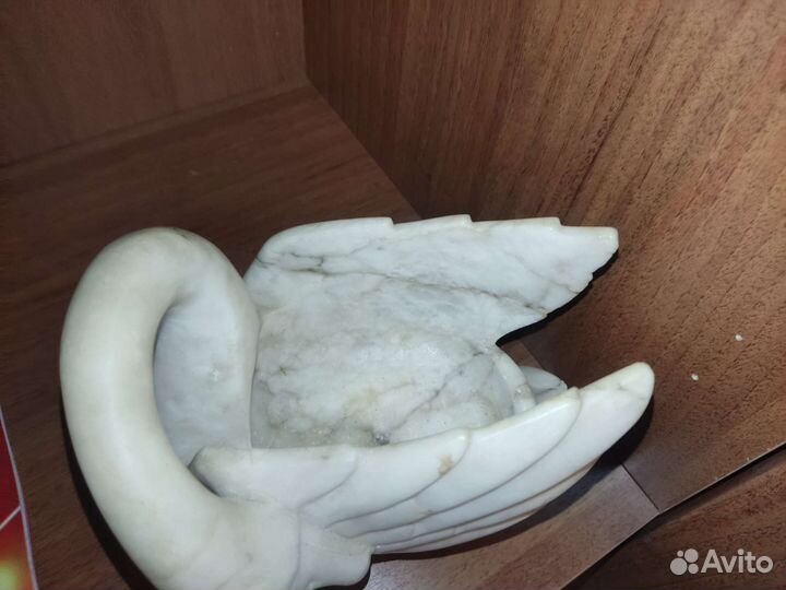 Ваза лебедь мрамор СССР. Винтаж. 1950-1980гг