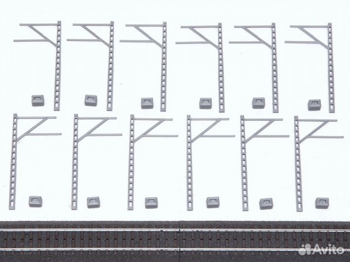 Железная дорога 1/87 Опоры контактной сети 10шт H0