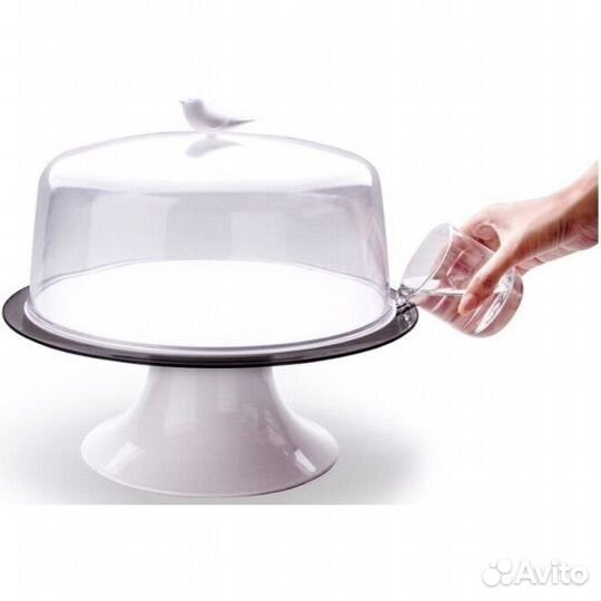 Тортовница Qualy Sparrow белая