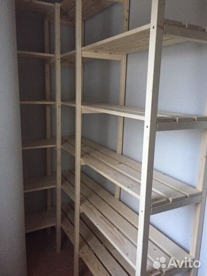 Изготовление любых стеллажей из массива сосны