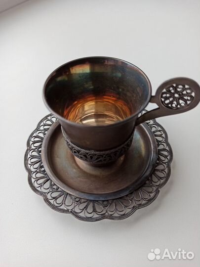 Кофейная пара, мельхиор, СССР