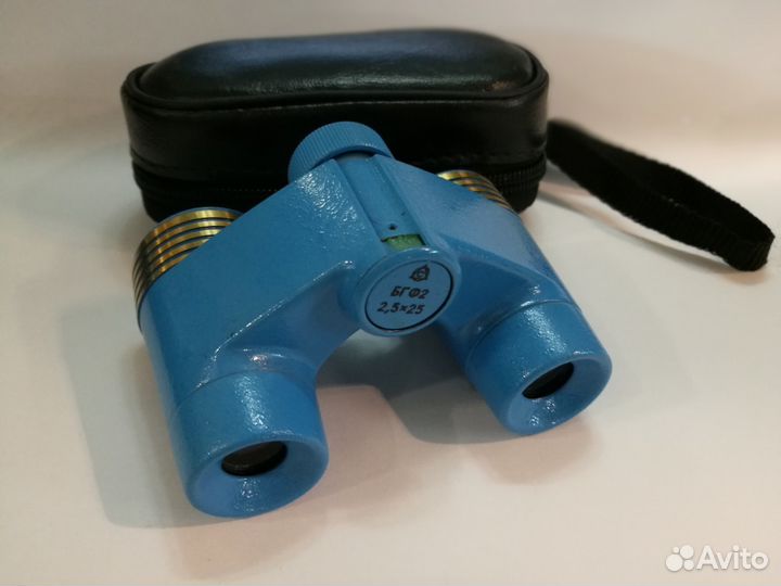 Бинокль театральный бгф2 2.5Х25 голубой,россия