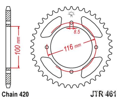 Звезда ведомая JTR461 48