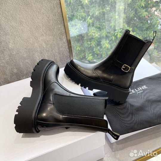 Полусапоги Celine натуральная кожа