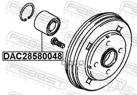 DAC28580048 подшипник ступицы задний, 28x58x48