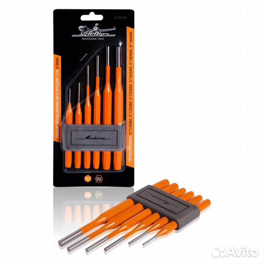 Набор выколоток 6 предметов 2-8мм (at-pp-07)