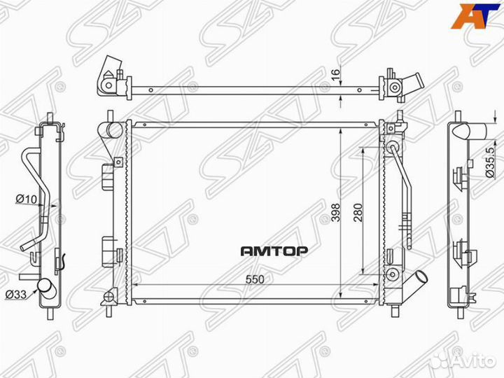 SAT SG-HY00011-1 Радиатор Hyundai Creta 15-20 / El