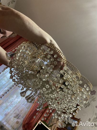 Люстра хрустальная б/у