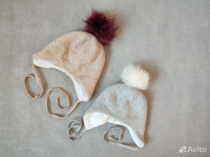 Шапка варежки зима манишка для девочки