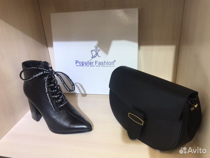 Демисезонные ботильоне на каблуке popular fashion