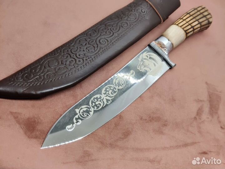 Узбекский нож пчак + ножны. Клинок 18см