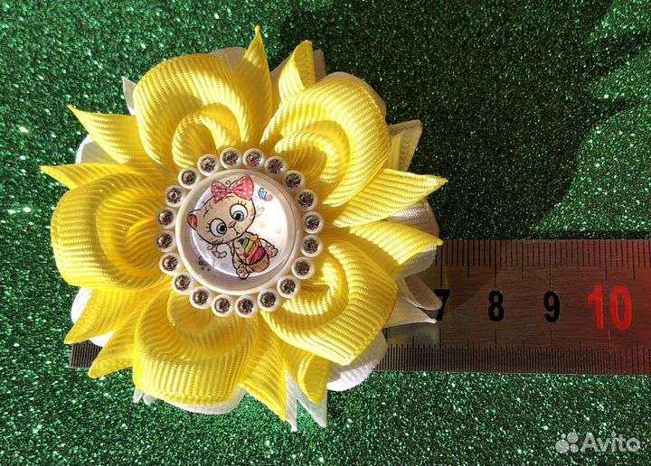 Бантик для волос ручной работы