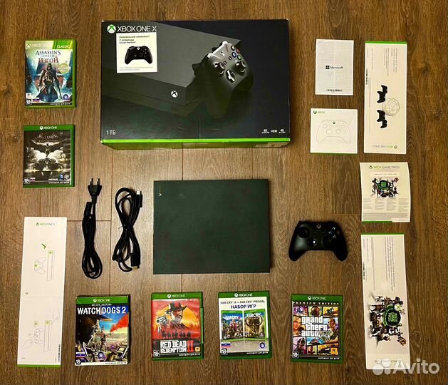 Xbox ONE X 1TB + 1 геймпад + 450 топ игр