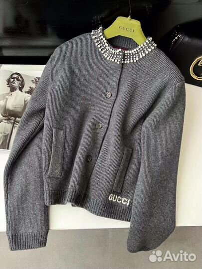 Шерстяной бомбер Gucci