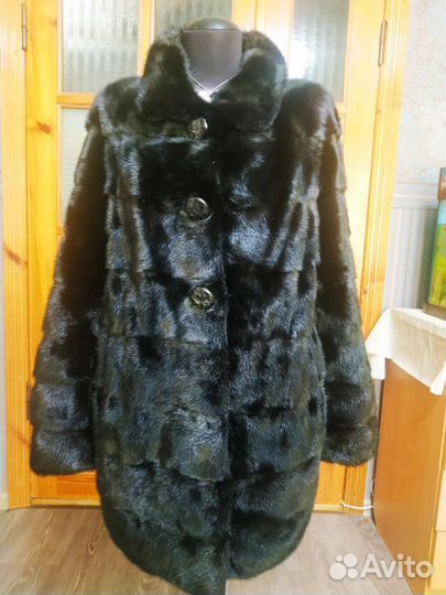 Шуба норковая поперечка 50