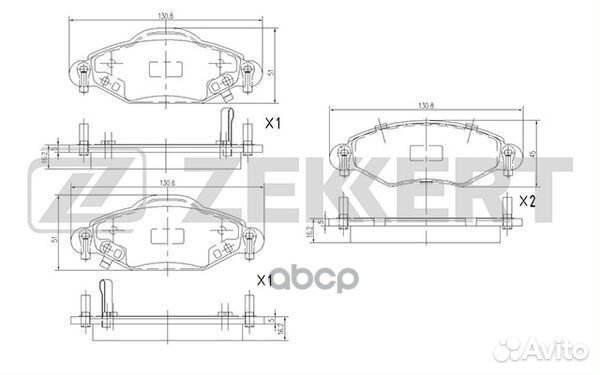 Колодки торм. диск. передн. Toyota Yaris (P10)