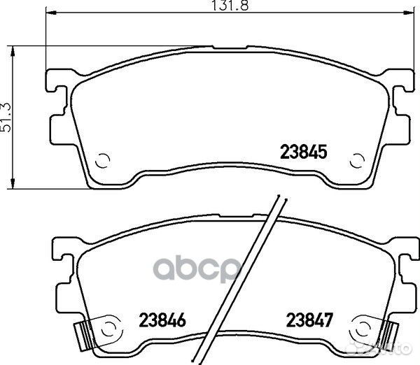 Колодки тормозные дисковые перед (PF-5239)