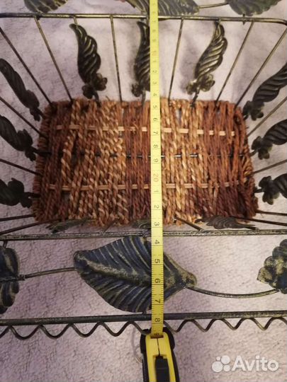 Корзина поднос интерьерная новая джут+металл