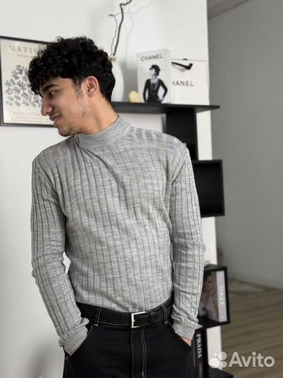 Джемпер мужской серый