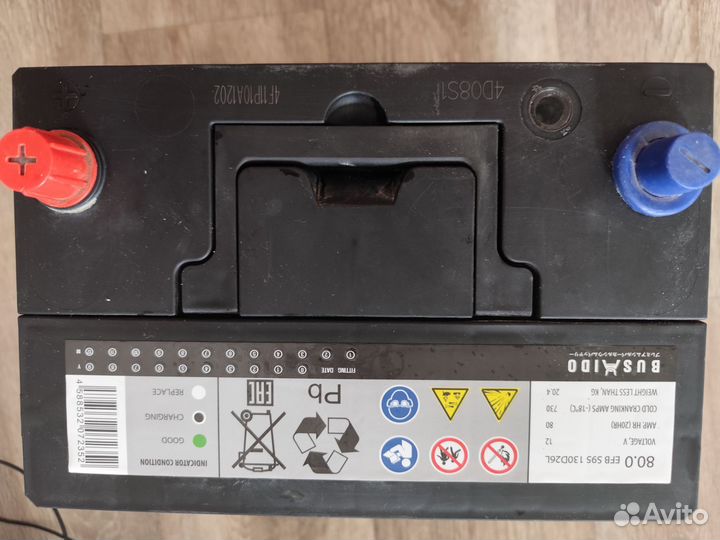 Аккумулятор автомобильный бу EFB 80 а.ч