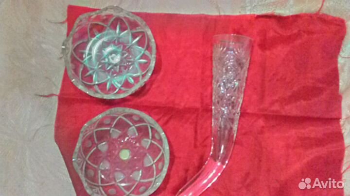 Хрустальные Фужеры,Стаканы. Рог СССР