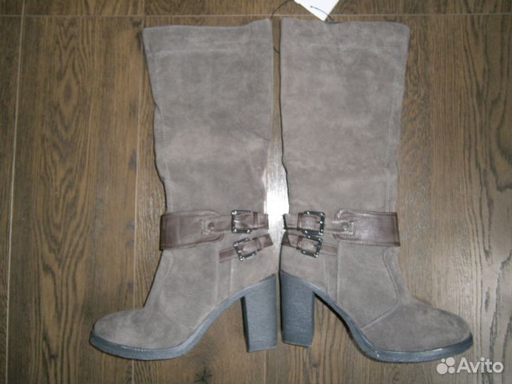 Сапоги новые замшевые oodji