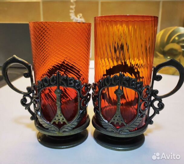 Подстаканники из литого металла 